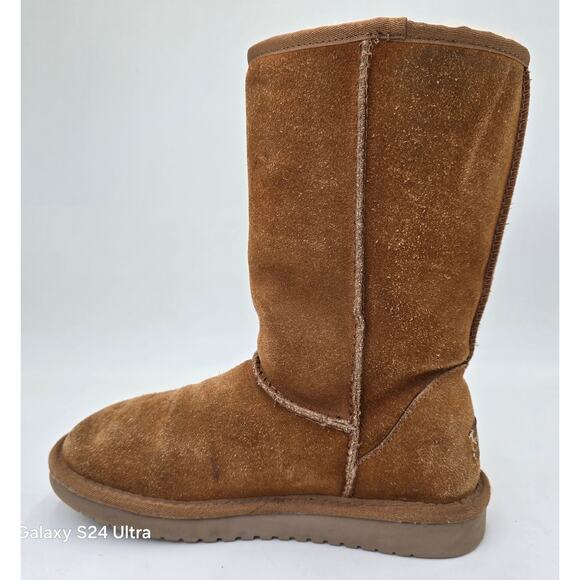 Koolaburra by UGG Koola Tall Chestnut Leather Winter Boots 1017089 Women's 6 - Picture 4 of 8